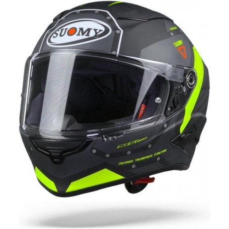 Suomy Speedstar Airplane Matt Grey Yellow Full Face Helmet L