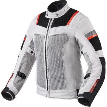 REV'IT! Tornado 3 Lady Silver Black Motorcycle Jacket 40