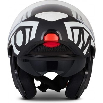MOTO F19 Runner Black systeemhelm Flip-Up scooterhelm, motorhelm, M, hoofdomtrek 57-58cm