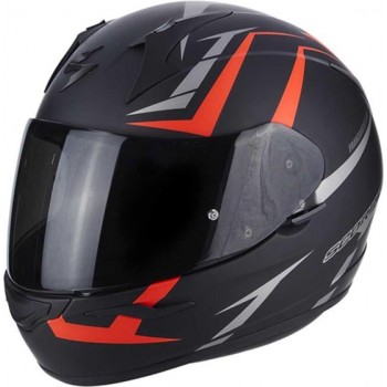 Scorpion Integraalhelm EXO-390 Hawk Matt Black/Neon Red-XXL