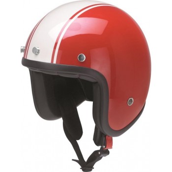 Redbike RB-757 bologna jethelm rood-wit | maat M