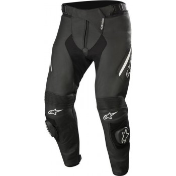 Alpinestars Missile V2 Black White Leather Motorcycle Pants 50