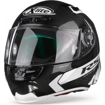 X-LITE X-803 RS ULTRA CARBON HOT LAP 14 CARBON ZWART WIT INTEGRAALHELM XL