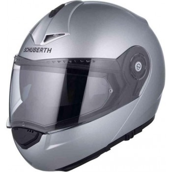 Schuberth C3 Pro Glossy Zilver Systeemhelm - Motorhelm - Maat XXL