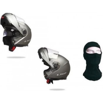 LS2 Modulaire Strob Titanium helm + bivakmuts