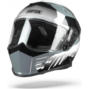 Simpson Venom Army Zwart Grijs Integraalhelm - Motorhelm - Maat S