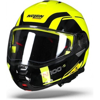 Nolan N100-5 Consistency Led Geel N-Com 026 Systeemhelm - Motorhelm - Maat XL