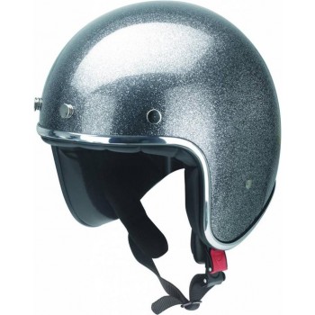 Redbike RB-765 retro jethelm metal flake grey maat XL
