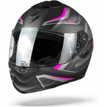 SCORPION EXO-1400 AIR ATTUNE MAT ZWART ROZE INTEGRAALHELM M