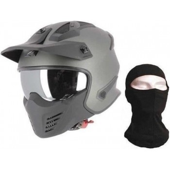 ASTONE Elektron integraalhelm + bivakmuts - mat grijs metaal