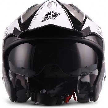 SOXON SR-400 STORM TITAN jethelm, scooter helm, motorhelm dames, heren met zonnescherm en vizier, hoofdomtrek 53 - 54 cm XS ECE