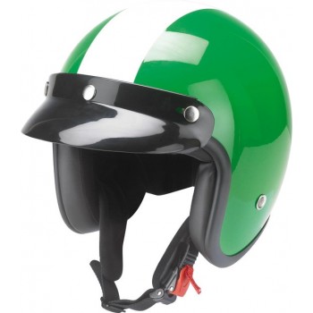 Redbike RB-753 retro jethelm groen-wit | maat XL