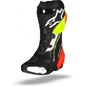 Alpinestars Supertech R Black Red Yellow Fluo Motorcycle Boots 45