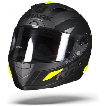 Shark Race-R Pro Sauer Ii Mat Antraciet Zwart Geel Aky Integraalhelm - Motorhelm - Maat L