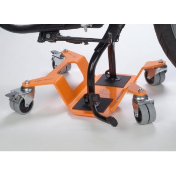 Originele Big-Bike Mover, 6 st met lichte lakschade (Dubbele 75mm wielen, draagvermogen 400kg) AANBIEDING prijs normaal 139,50