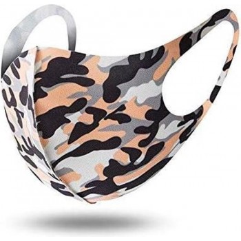 Camouflage Mondmasker | Gezichtsmasker | Mondkapje | Wasbaar | Herbruikbaar | Mond Masker | Oranje