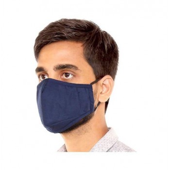 2-laags mondmasker - mondkapje - herbruikbaar - zwart - wasbaar - katoen