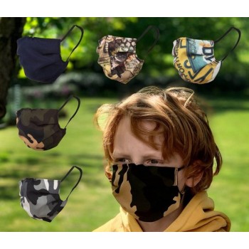 Mondkapje - 5 stuks - Kinderen - Jongen - Wasbaar - Niet medisch