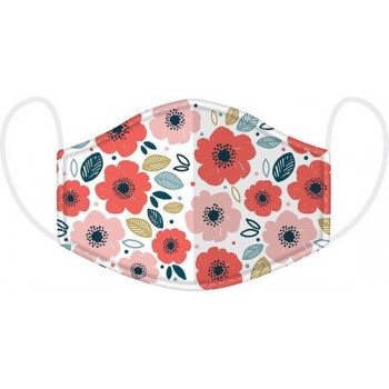 Mondmasker poppies mondkapje - Klaprozen- mondmasker met motief . puckator