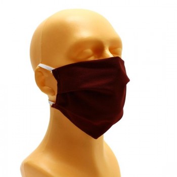 3x Mondkapjes - Bordeaux - OEKO-TEX 100 - Herbruikbaar - Wasbaar - Dubbellaags - Modieus Donkerrood - Niet Medisch Mondmasker