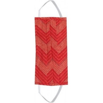 Mondkapje - Mondmasker voor niet-medisch gebruik - Katoen - Wasbaar - Herbruikbaar - 19x17 cm - Rood - Dielay