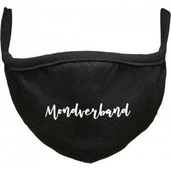 Mondverband Rustaagh mondkapje - gezichtsmasker - wasbaar - niet medisch - zwart - tekst - bedrukt