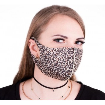Neopreen wasbaar LUIPAARD mondmasker, mondkapje, mondkapjes – 1 stuk ( L/XL  ) –  (niet voor medisch gebruik)
