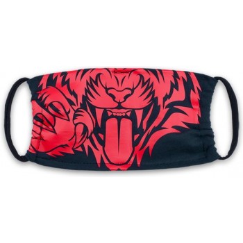 Most Hunted volwassenen tijger mondmasker navy rood 20-14cm