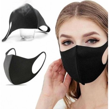 Mondmasker - Mondkapje - Gezichtsmasker - Zwart - Afwasbaar