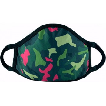 Camo Pink | Maat S (kids t/m 8 jaar) | Girls Meisjes Mondkapje | Wasbaar | Niet-Medisch | Herbruikbaar | roze