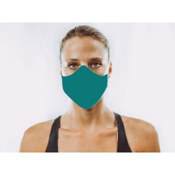 Mondkapje | Teal | 4-Laags - S (Past de meeste kinderen (v.a. 4-5 jaar oud) tot volwassenen tot 1.65m)