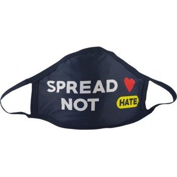 Spread love not hate | Maat L (volwassenen) | Leuk Mondkapje | Wasbaar | Niet-Medisch | Herbruikbaar