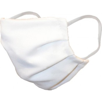 Mondkapje- mondmasker Wit 100% Katoen dubbellaags filter toepasbaar tbv Horeca