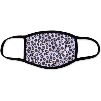Mondkapje | wasbaar mondmasker | panterprint lila | Leuke mondkapjes