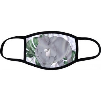 Mondkapje | wasbaar mondmasker | Neushoorn | Leuke mondkapjes