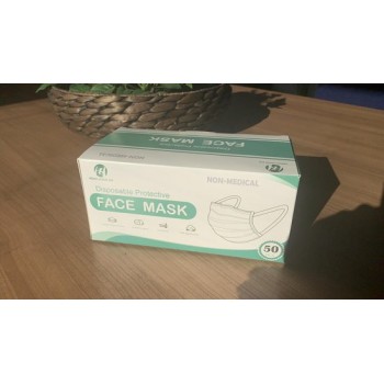 3 laags mondmaskers, mondkapjes- Niet medisch 50 stuks/ Disposable Protective Face masks 50 pieces