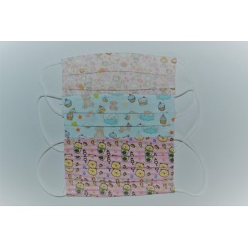 Comfort Face Mask set van 3 KIDS 100% katoen - Mondmasker - Mondkapje - Kinderen - Herbruikbaar & wasbaar - kindje