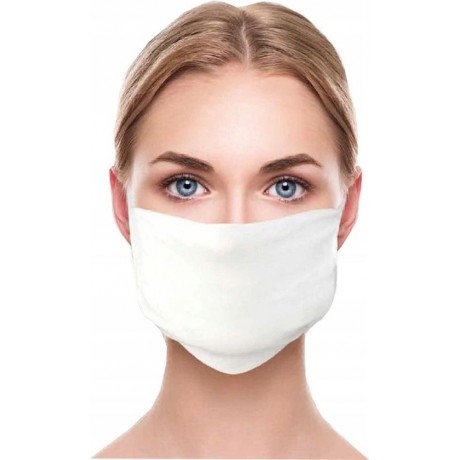 Dubbellaags microfiber masker wit van hoge kwaliteit - 4 stuks!