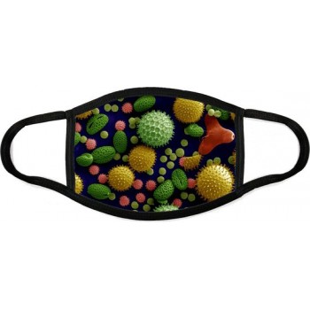 Wasbaar Mondkapje met Print - Kleur Pollen Stofdeeltjes Patroon - Niet-medisch Mondmasker