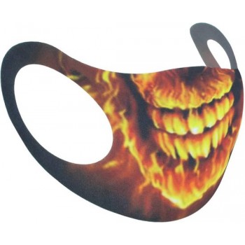 Attitude Holland Masker Exile Fire Skull Mondkapje Oranje