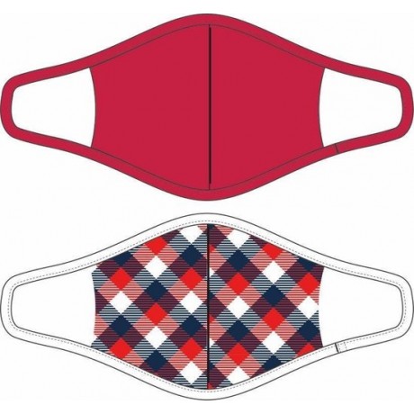 Beeren Mondkapjes Heren Katoen/polyester Rood Maat M 2 Stuks