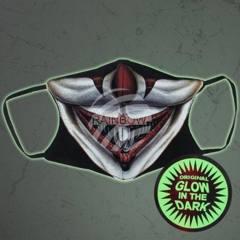 Halloween Masker - Clown - Glow in the dark Mondkapje -  Halloween Mondkapje - Mondmasker Glow in the dark