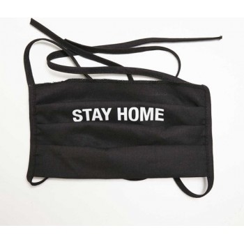 Urban Classics Masker Stay Home 2-pack Mondkapje Zwart