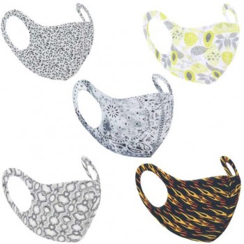 Attitude Holland Masker 5 prints Acid Wash Paisley/Flame/Leopard/Plant & Papaya & Snake Skin Mondkapje Multicolours