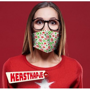 XL Kerstprint Kerstkapje, hét (foute) kerst mondkapje voor de feestdagen