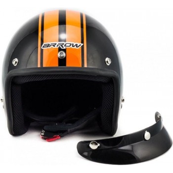 ARMOR AV-47 retro open jethelm scooter helm, motorhelm, piloten helicopterhelm XXL 63 - 64 cm hoofdomtrek