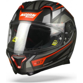 Nolan N87 Originality 069 Zwart Rood Grijs Integraalhelm - Motorhelm - Maat M
