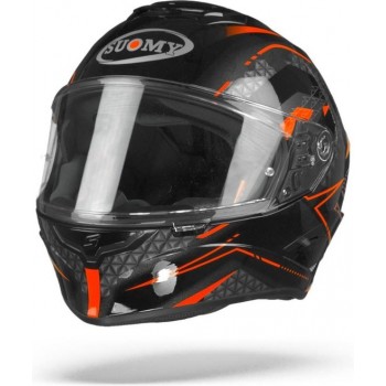 Suomy Stellar Shade Zwart Rood Integraalhelm - Motorhelm - Maat M