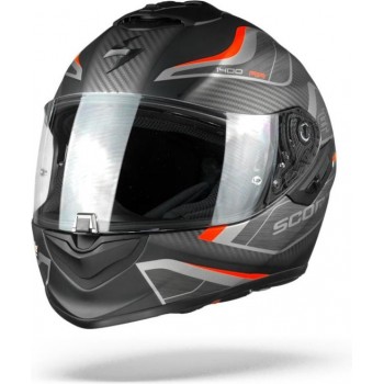 SCORPION EXO-1400 AIR ATTUNE MAT ZWART ROOD INTEGRAALHELM L