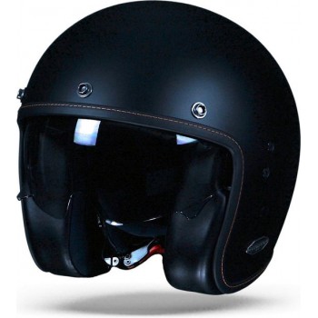 Scorpion Belfast Solid Matte Zwart Jethelm - Motorhelm - Maat L